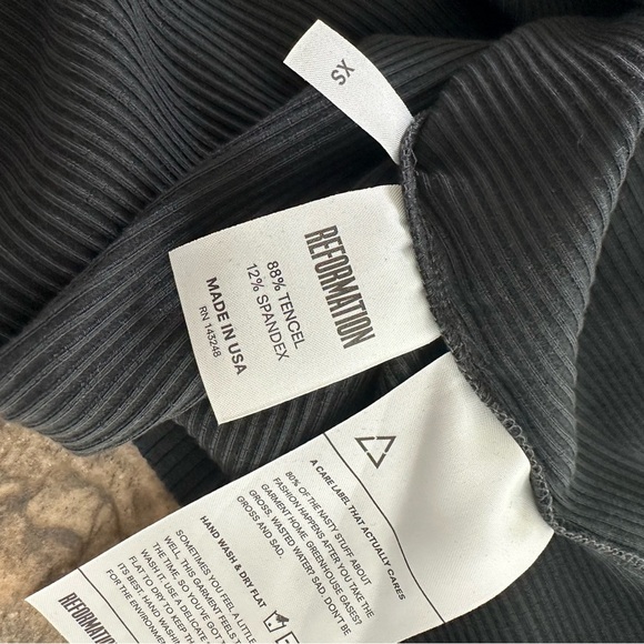 REFORMATION Black Maya Dress - Picture 5 of 10